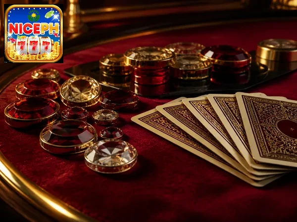 Close look at an online poker hand during play